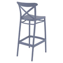 Compamia Cross Bar Stool Black/Dark Gray/Taupe/Olive Green/White - Set of 2