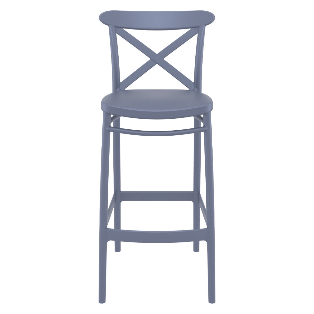 Compamia Cross Bar Stool Black/Dark Gray/Taupe/Olive Green/White - Set of 2