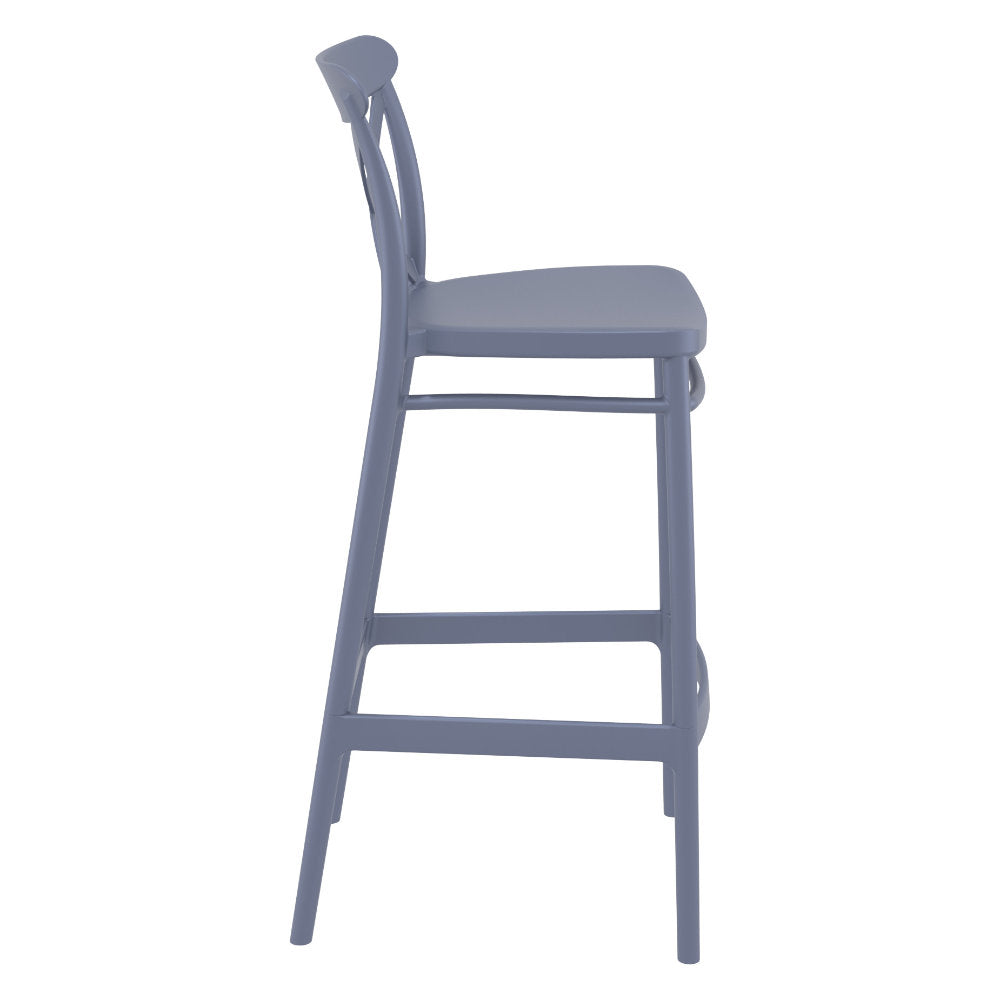 Compamia Cross Bar Stool Black/Dark Gray/Taupe/Olive Green/White - Set of 2