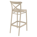 Compamia Cross Bar Stool Black/Dark Gray/Taupe/Olive Green/White - Set of 2