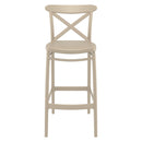 Compamia Cross Bar Stool Black/Dark Gray/Taupe/Olive Green/White - Set of 2