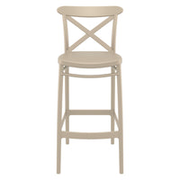 Compamia Cross Bar Stool Black/Dark Gray/Taupe/Olive Green/White - Set of 2
