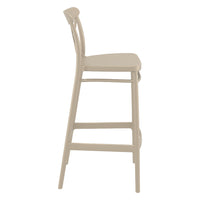 Compamia Cross Bar Stool Black/Dark Gray/Taupe/Olive Green/White - Set of 2