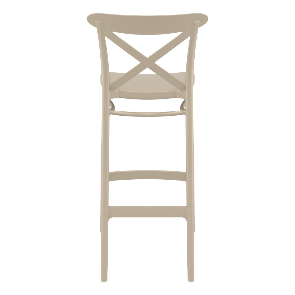 Compamia Cross Bar Stool Black/Dark Gray/Taupe/Olive Green/White - Set of 2
