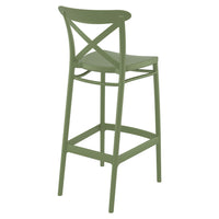 Compamia Cross Bar Stool Black/Dark Gray/Taupe/Olive Green/White - Set of 2