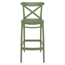Compamia Cross Bar Stool Black/Dark Gray/Taupe/Olive Green/White - Set of 2