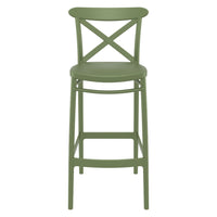 Compamia Cross Bar Stool Black/Dark Gray/Taupe/Olive Green/White - Set of 2