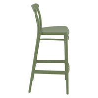 Compamia Cross Bar Stool Black/Dark Gray/Taupe/Olive Green/White - Set of 2