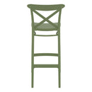 Compamia Cross Bar Stool Black/Dark Gray/Taupe/Olive Green/White - Set of 2