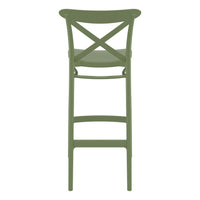 Compamia Cross Bar Stool Black/Dark Gray/Taupe/Olive Green/White - Set of 2