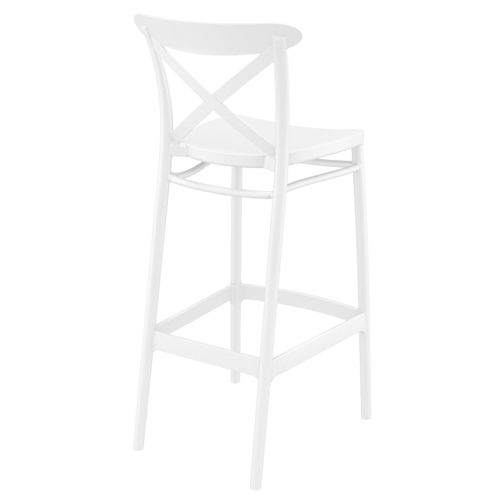 Compamia Cross Bar Stool Black/Dark Gray/Taupe/Olive Green/White - Set of 2