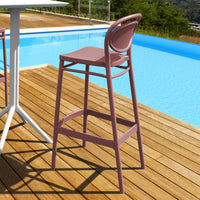 Compamia Marcel Bar Stool Black/Dark Gray/Taupe/Olive Green/White/Marsala - Set of 2