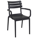 Compamia Paris Resin Outdoor Arm Chair In Black/Dark Gray/Taupe/Marsala/Olive Green/White - Set of 2