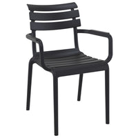 Compamia Paris Resin Outdoor Arm Chair In Black/Dark Gray/Taupe/Marsala/Olive Green/White - Set of 2