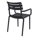 Compamia Paris Resin Outdoor Arm Chair In Black/Dark Gray/Taupe/Marsala/Olive Green/White - Set of 2