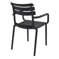 Compamia Paris Resin Outdoor Arm Chair In Black/Dark Gray/Taupe/Marsala/Olive Green/White - Set of 2