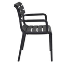 Compamia Paris Resin Outdoor Arm Chair In Black/Dark Gray/Taupe/Marsala/Olive Green/White - Set of 2