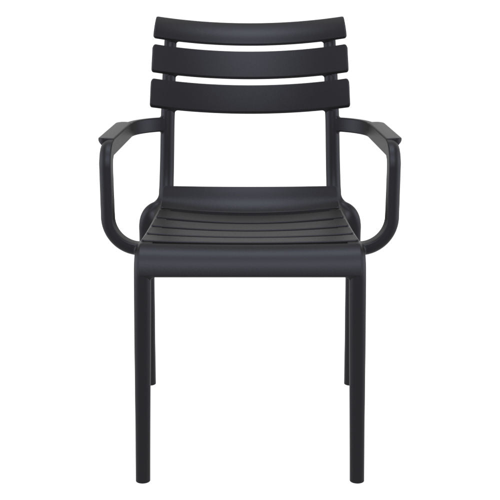 Compamia Paris Resin Outdoor Arm Chair In Black/Dark Gray/Taupe/Marsala/Olive Green/White - Set of 2