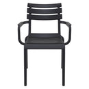 Compamia Paris Resin Outdoor Arm Chair In Black/Dark Gray/Taupe/Marsala/Olive Green/White - Set of 2
