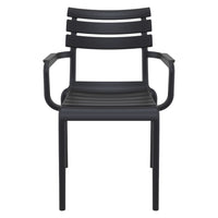 Compamia Paris Resin Outdoor Arm Chair In Black/Dark Gray/Taupe/Marsala/Olive Green/White - Set of 2