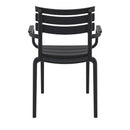 Compamia Paris Resin Outdoor Arm Chair In Black/Dark Gray/Taupe/Marsala/Olive Green/White - Set of 2