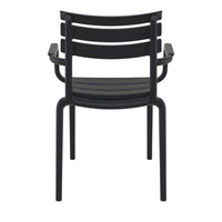 Compamia Paris Resin Outdoor Arm Chair In Black/Dark Gray/Taupe/Marsala/Olive Green/White - Set of 2