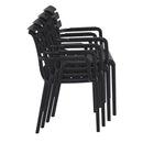 Compamia Paris Resin Outdoor Arm Chair In Black/Dark Gray/Taupe/Marsala/Olive Green/White - Set of 2