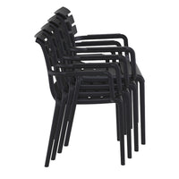 Compamia Paris Resin Outdoor Arm Chair In Black/Dark Gray/Taupe/Marsala/Olive Green/White - Set of 2