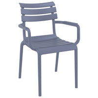 Compamia Paris Resin Outdoor Arm Chair In Black/Dark Gray/Taupe/Marsala/Olive Green/White - Set of 2