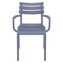 Compamia Paris Resin Outdoor Arm Chair In Black/Dark Gray/Taupe/Marsala/Olive Green/White - Set of 2