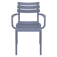 Compamia Paris Resin Outdoor Arm Chair In Black/Dark Gray/Taupe/Marsala/Olive Green/White - Set of 2