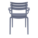 Compamia Paris Resin Outdoor Arm Chair In Black/Dark Gray/Taupe/Marsala/Olive Green/White - Set of 2
