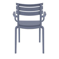 Compamia Paris Resin Outdoor Arm Chair In Black/Dark Gray/Taupe/Marsala/Olive Green/White - Set of 2