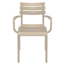 Compamia Paris Resin Outdoor Arm Chair In Black/Dark Gray/Taupe/Marsala/Olive Green/White - Set of 2