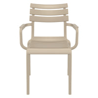 Compamia Paris Resin Outdoor Arm Chair In Black/Dark Gray/Taupe/Marsala/Olive Green/White - Set of 2