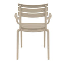 Compamia Paris Resin Outdoor Arm Chair In Black/Dark Gray/Taupe/Marsala/Olive Green/White - Set of 2