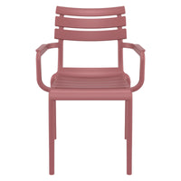 Compamia Paris Resin Outdoor Arm Chair In Black/Dark Gray/Taupe/Marsala/Olive Green/White - Set of 2