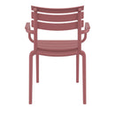 Compamia Paris Resin Outdoor Arm Chair In Black/Dark Gray/Taupe/Marsala/Olive Green/White - Set of 2