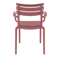 Compamia Paris Resin Outdoor Arm Chair In Black/Dark Gray/Taupe/Marsala/Olive Green/White - Set of 2