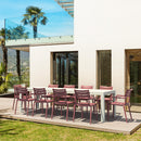 Compamia Paris Resin Outdoor Arm Chair In Black/Dark Gray/Taupe/Marsala/Olive Green/White - Set of 2