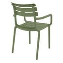 Compamia Paris Resin Outdoor Arm Chair In Black/Dark Gray/Taupe/Marsala/Olive Green/White - Set of 2