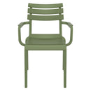 Compamia Paris Resin Outdoor Arm Chair In Black/Dark Gray/Taupe/Marsala/Olive Green/White - Set of 2