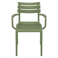 Compamia Paris Resin Outdoor Arm Chair In Black/Dark Gray/Taupe/Marsala/Olive Green/White - Set of 2