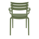 Compamia Paris Resin Outdoor Arm Chair In Black/Dark Gray/Taupe/Marsala/Olive Green/White - Set of 2
