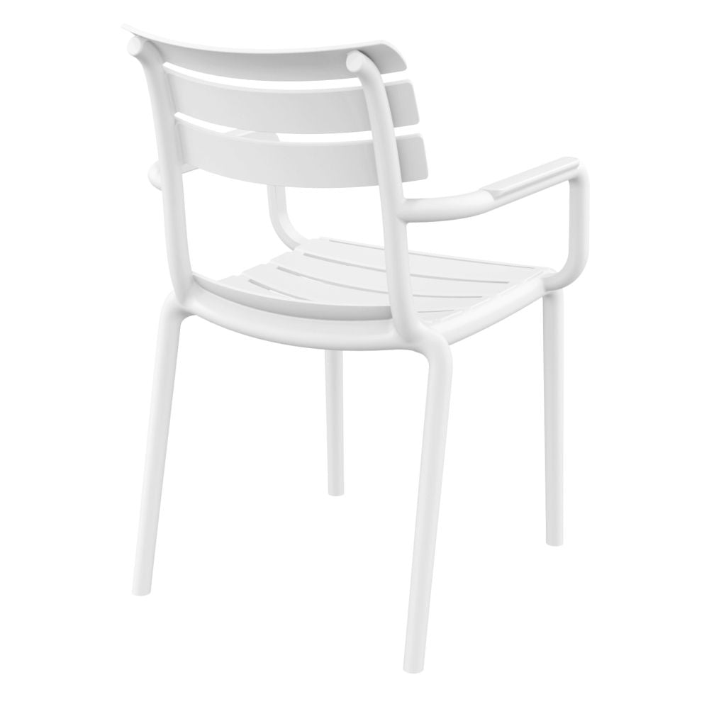 Compamia Paris Resin Outdoor Arm Chair In Black/Dark Gray/Taupe/Marsala/Olive Green/White - Set of 2