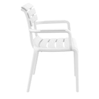 Compamia Paris Resin Outdoor Arm Chair In Black/Dark Gray/Taupe/Marsala/Olive Green/White - Set of 2