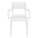 Compamia Paris Resin Outdoor Arm Chair In Black/Dark Gray/Taupe/Marsala/Olive Green/White - Set of 2