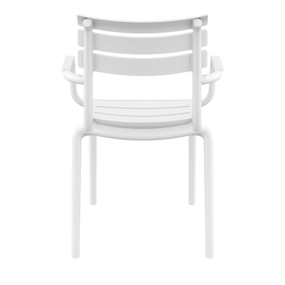 Compamia Paris Resin Outdoor Arm Chair In Black/Dark Gray/Taupe/Marsala/Olive Green/White - Set of 2