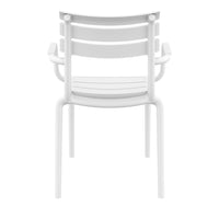 Compamia Paris Resin Outdoor Arm Chair In Black/Dark Gray/Taupe/Marsala/Olive Green/White - Set of 2