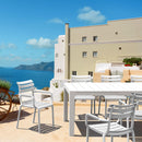 Compamia Paris Resin Outdoor Arm Chair In Black/Dark Gray/Taupe/Marsala/Olive Green/White - Set of 2